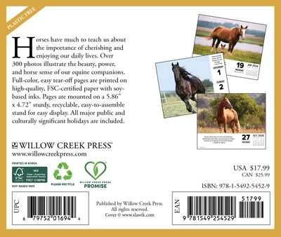 2026 Willow Creek What Horses Teach Us 6.2 x 5.4 Day-to-Day Calendar (54529)