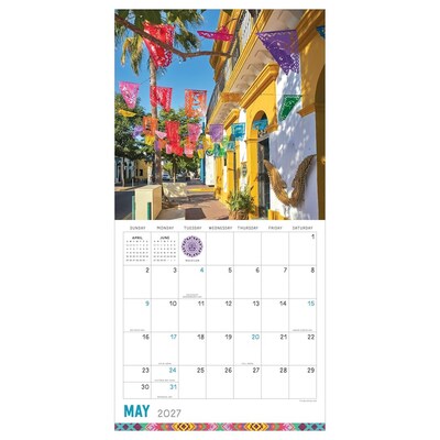 2027 TF Publishing Mexico 12" x 12" Monthly Wall Calendar, Multicolored (27-1046)