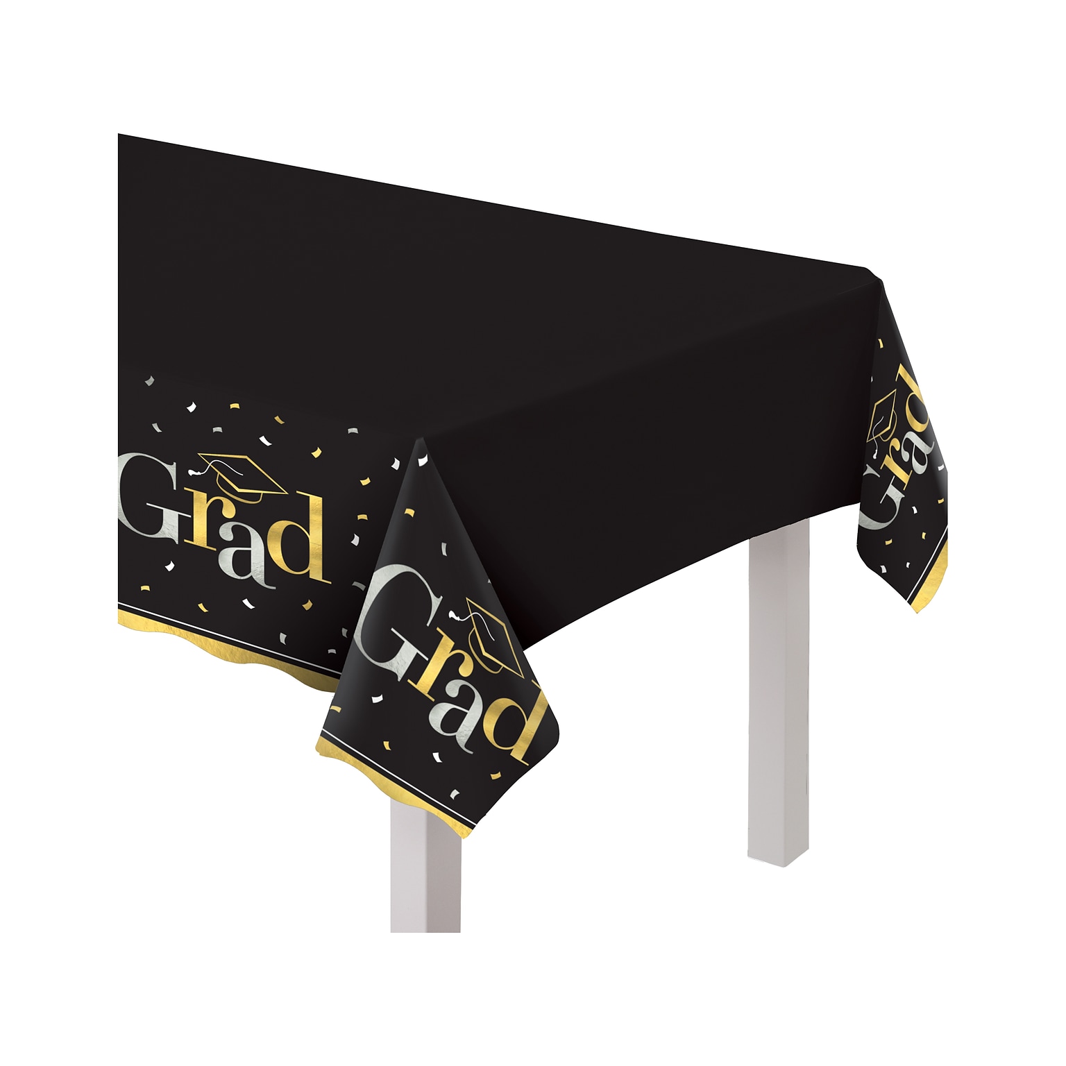 Amscan Class Dismissed Graduation Tablecover, Multicolor, 2/Pack (572926)