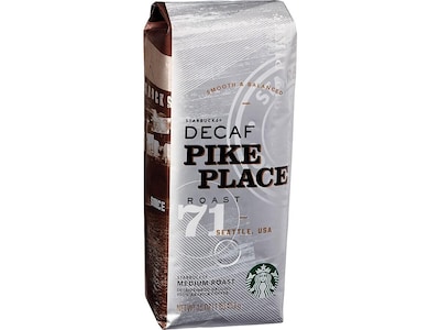 Starbucks Decaf Pike Place Whole Bean Coffee, Medium Roast, 16 oz. (SBK11015640)