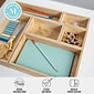 Martha Stewart Enzo 6-Piece Wooden Desk Drawer Organizer Set, Light Natural (LY689866NAT)