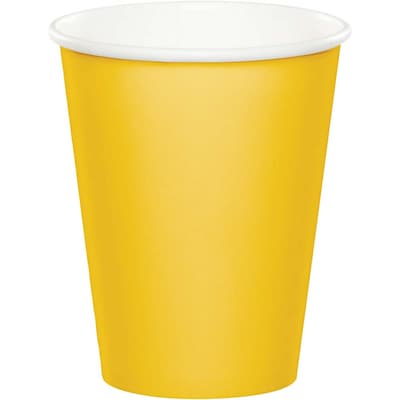 Creative Converting Touch of Color Paper Cups, School Bus Yellow, 240/Carton (561021B)