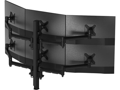 Atdec Adjustable Six-Arm Monitor Mount, Up to 24 Monitor, Black (AWMS-6-13717-H-B)