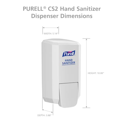 Purell CS2 Wall Mounted Hand Sanitizer Dispenser, White (4121-06)