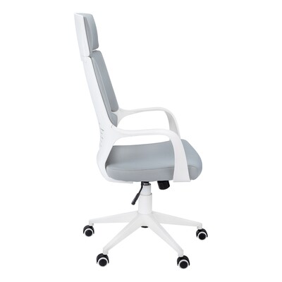 Monarch Specialties Inc. Fabric Executive Chair, Grey/White (I 7270)
