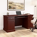 Bush Business Furniture Arlington Computer Desk with Storage and Keyboard Tray, Harvest Cherry (WC65
