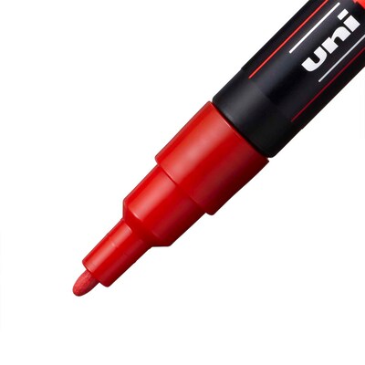 POSCA PC-3M Water Based Paint Marker, Fine Bullet Tip, Red, 3/Pack (UBCPC3MRED-3)