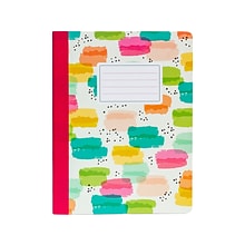 Carpe Diem Rainbow Color Wash Composition Notebooks, 7.5 x 9.45, College Ruled, 70 Sheets, Assorte