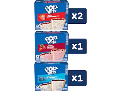 Pop-Tarts Toaster Pastries Variety Pack, 81.2 oz., 48/Box (3800022093)