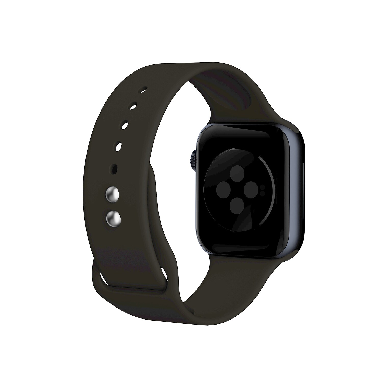 LAX Dual Clasp Silicone Band for Apple Watch, Cocoa