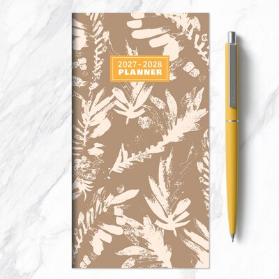 2027 TF Publishing Wheat & Grass 3.5" x 6.5"  Monthly Standard Planner, Paperboard Cover, Multicolored (27-7012)
