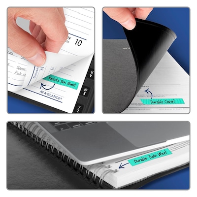 2027 AT-A-GLANCE DayMinder 5" x 8" Weekly Appointment Book, Faux Leather Cover, Black (G210-00-27)
