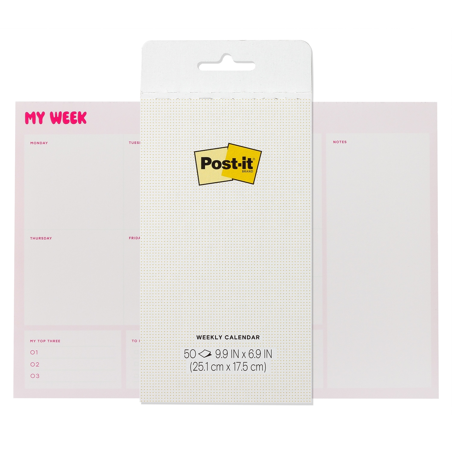Post-it Weekly Calendar Notes, 9.9 x 6.9, 50 Sheet/Pad (SPE-CAL-1)