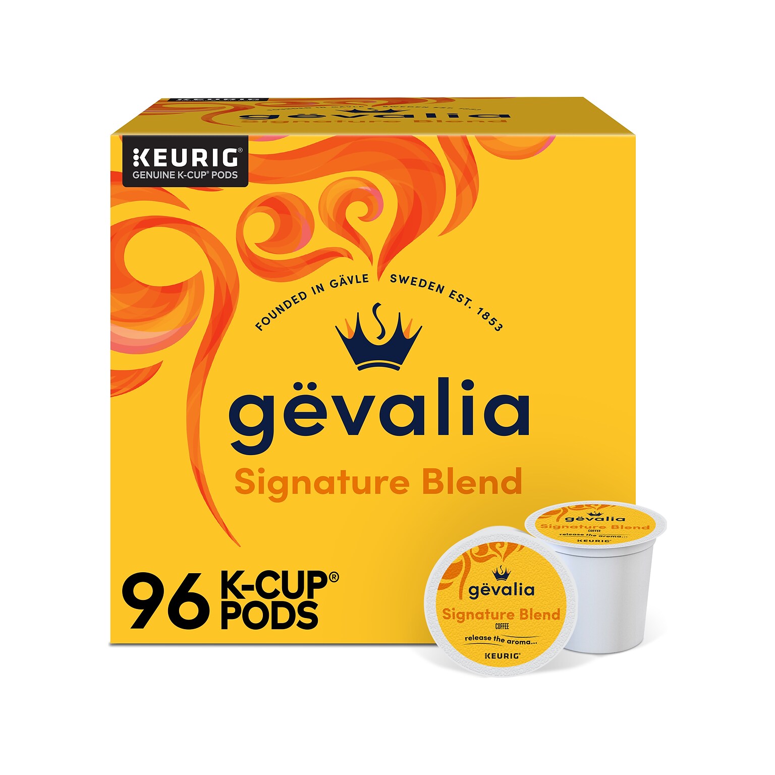 Gevalia Signature Blend Coffee Keurig K-Cup Pod, Light Roast, 96/Box (5305CT)