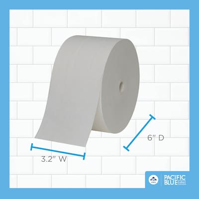 Pacific Blue Ultra Recycled Coreless Toilet Paper, 2-Ply, White, 1700 Sheets/Roll, 24 Rolls/Carton (11728)