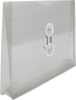 JAM Paper Premium Expanding Wallet with Button & String Closure, Other, Gray, 3/Pack (920B1smx3)