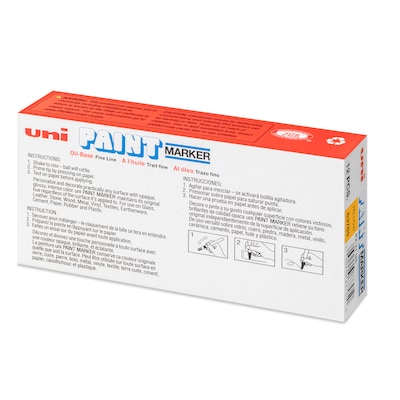 uni PAINT PX-21 Oil-Based Paint Marker, Fine Line, Yellow (63705)