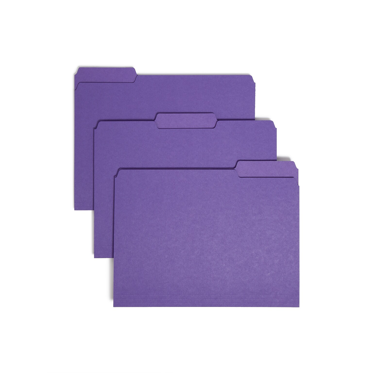 Smead Interior File Folders, 1/3-Cut Tab, Letter Size, Purple, 100/Box (10283)