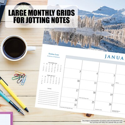 2027 Willow Creek Italy 15" x 6.5" Monthly Wall Calendar, Assorted Colors (64511)