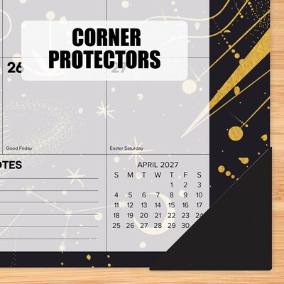 2027 Willow Creek Celestial 17" x 12" Monthly Desk Pad Calendar, Assorted Colors (66461)