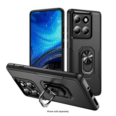 SaharaCase Raider Series ArmorPro Kickstand Case for Motorola Edge, Shock Absorbing, Scorpion Black (CP00855)