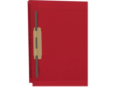 Medical Arts Press Kardex Reinforced End Tab File Folder, Straight Cut, Letter-Size, Red, 50/Box (F1180-RED)