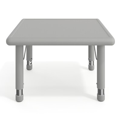 Flash Furniture Wren Square Activity Table, 24" x 24", Height Adjustable, Soft Gray (YUYCX0022SQRSGY)