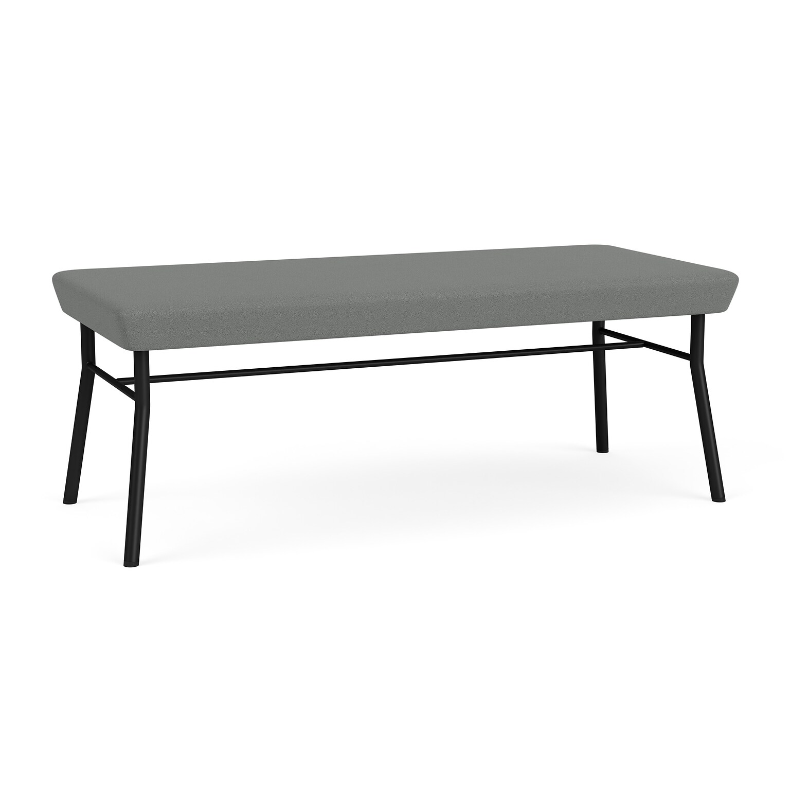 Lesro Chat Fabric 2-Seat Bench, Open House Graphite/Black (CX2001.SBK-01OHGP)