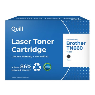 Quill Brand Remanufactured Brother® TN660 Black High Yield Laser Toner Cartridge (100% Satisfaction Guaranteed)