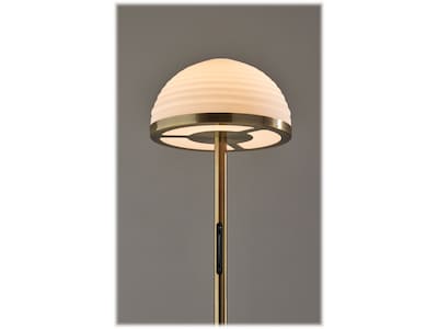 Adesso Juliana 58" Antique Brass Floor Lamp with Dome Shade (5188-21)