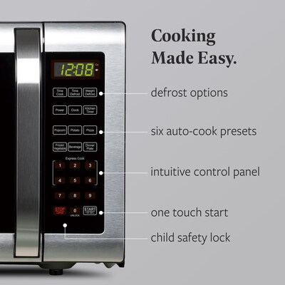 Farberware 1.6 cu. ft. Countertop Microwave, Brushed Stainless Steel (FMG16SS)