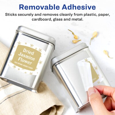 Avery Laser/Inkjet Square Multipurpose Labels, 2 x 2-3/16, White, 300 Labels/Pack (94124)