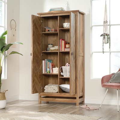 Sauder Cannery Bridge 72"H Storage Cabinet with 6 Shelves, Sindoori Mango (424190)