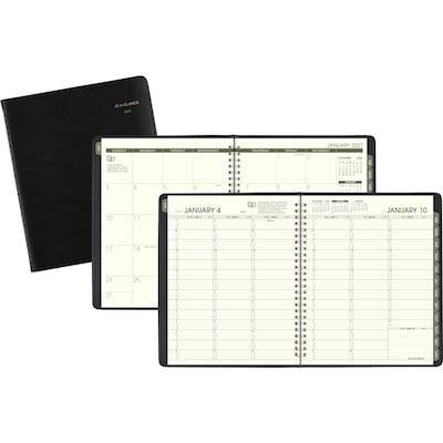 2027 AT-A-GLANCE Recycled 7 x 8.75 Weekly & Monthly Appointment Book, Faux Leather Cover, Black (70-951G-05-27)