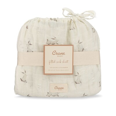 Organic Cotton Bunny Fitted Crib Sheet