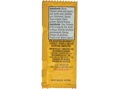 Cholula Original Hot Sauce Packet, 0.25 oz., 200/Carton (WX3811)