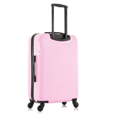 DUKAP Inception 25.98" Hardside Suitcase, 4-Wheeled Spinner, TSA Checkpoint Friendly, Pink (DKINC00M-PNK)