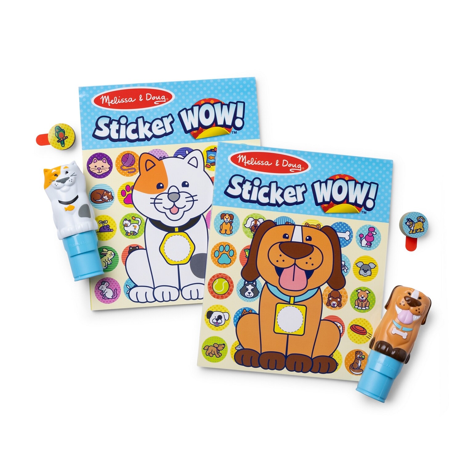 Melissa & Doug Sticker WOW! Activity Pads & Sticker Stampers Pets Value Pack, Multicolored, 4/Pack (32016)