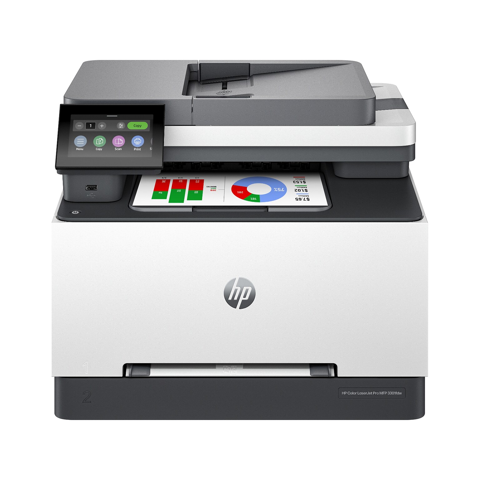 HP Color LaserJet Pro MFP 3301fdw Wireless All-in-One Color Laser Printer, Scanner, Copier, Fax, Best for Office (499Q5F)