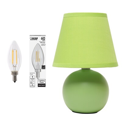 Simple Designs 8.66" LED Table Lamp, Green (LT2008-GRN-LB)