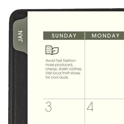 2027 AT-A-GLANCE Recycled 5" x 8" Weekly & Monthly Appointment Book Planner, Faux Leather Cover, Black (70-100G-05-27)