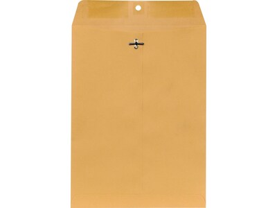 Staples 9 x 12 Kraft Clasp Envelopes, Brown Manila, Reinforced Metal Clasp & Gummed Seal, Heavy-Duty Mailing Envelopes, 250/Pack