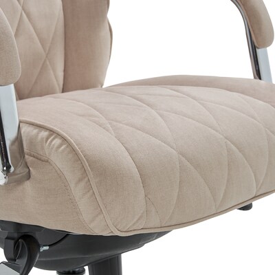 La-Z-Boy Sutherland Ergonomic Fabric Swivel Computer and Desk Chair, Cream (CHR10048D)