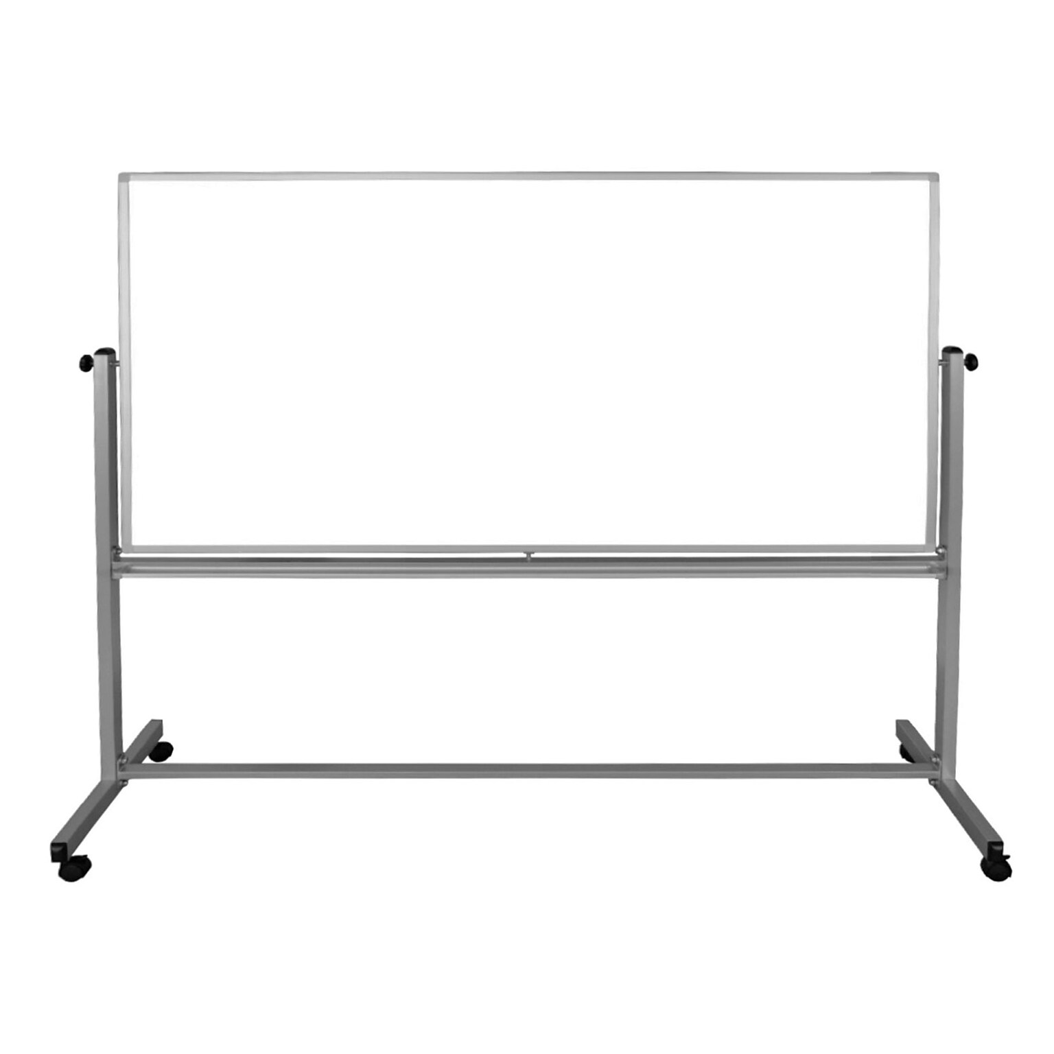 Luxor Double Sided Magnetic Painted Steel Mobile Dry Erase Whiteboard, 90W x 40H (DEMW003)