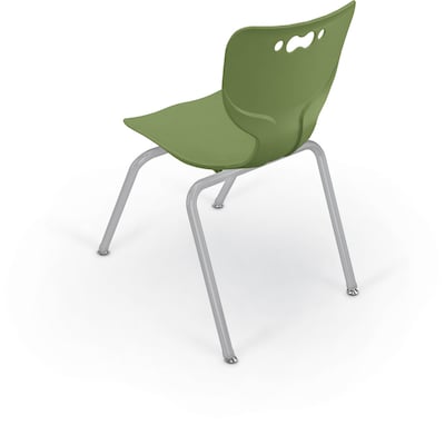 MooreCo 18 Hierarchy Student Chair with 4 Legs, Moss/Platinum Base (703673562645)