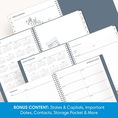 2027 Blue Sky 8.5" x 11" Weekly & Monthly Planner, Steel Blue (164272)