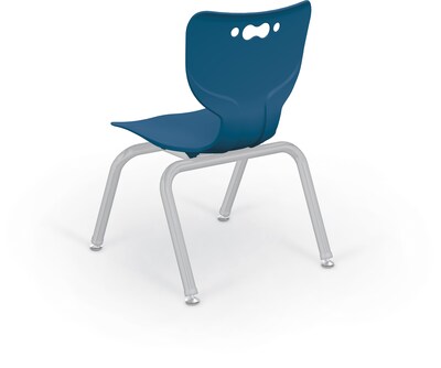 MooreCo 12 Hierarchy Student Chair with 4 Legs, Endless Sea/Platinum Base (703673562706)