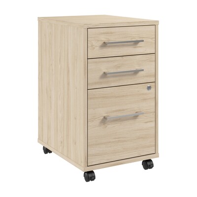 Bush Business Furniture Hustle 3 Drawer Rolling File Cabinet, Natural Elm (HUF116NE)