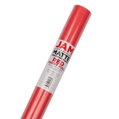 JAM Paper Wrapping Paper, 26.3 sq. ft., Red (277013524263a)
