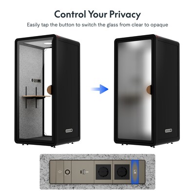 FlexiSpot NeoPod Modular Series Sound Absorbing Privacy Booth, Black (P1F-3B)